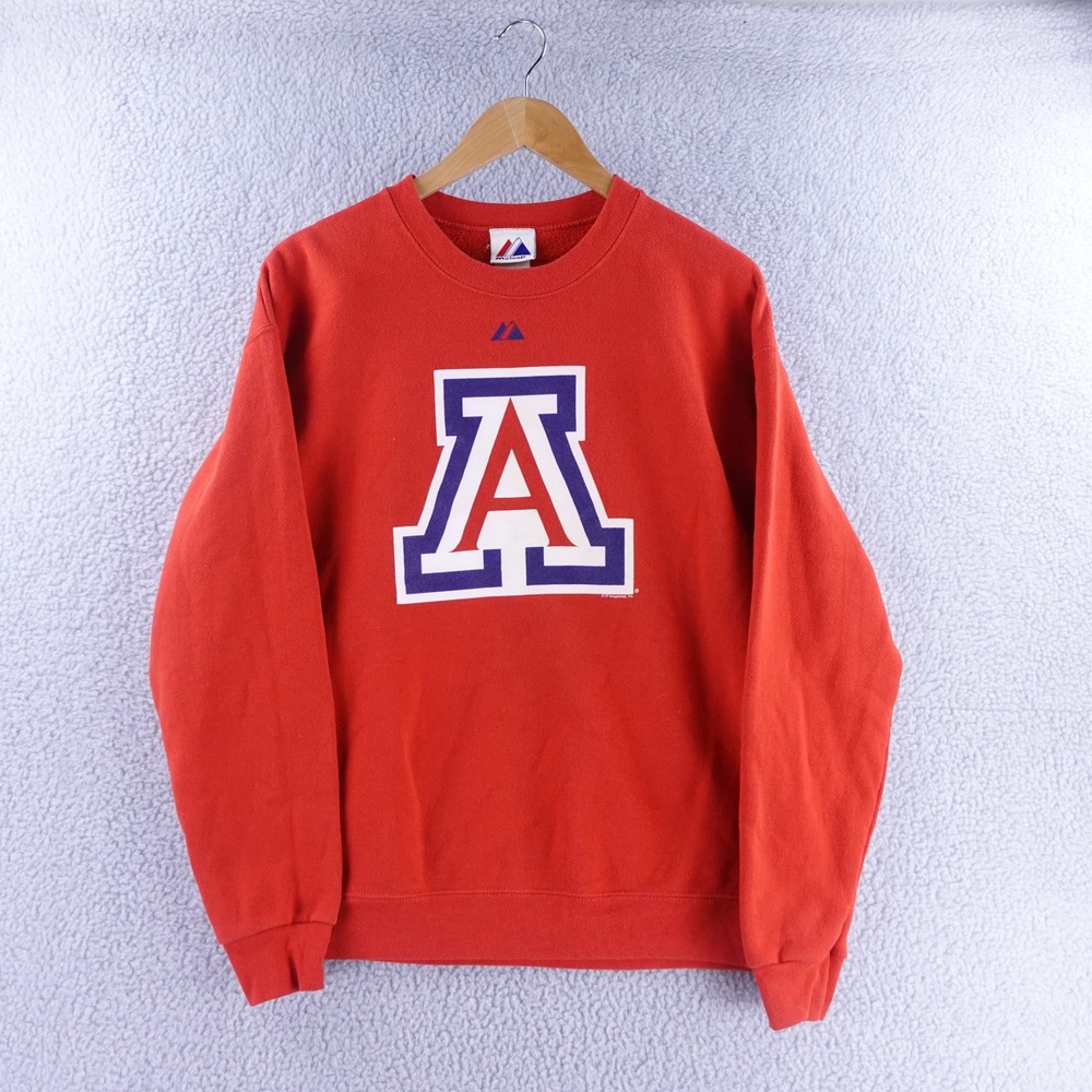 Vintage Majestic Arizona Wildcats Sweatshirt Mens L Red University of Arizona